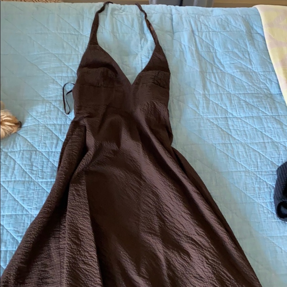 Seersucker Jcrew halter dress